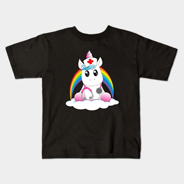 Nurse Unicorn Kids T-Shirt by Stoney09